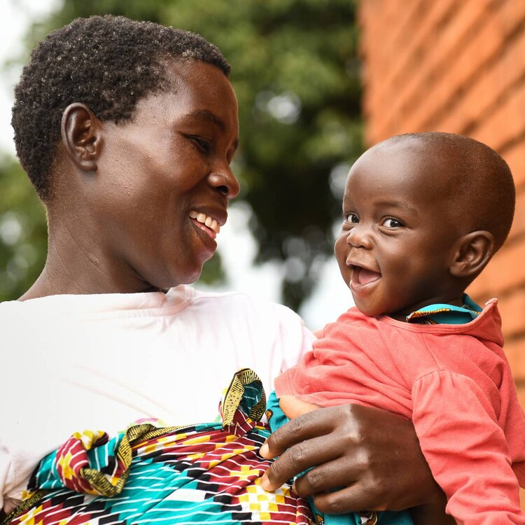 moeder met kind in Malawi